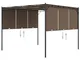 vidaXL Gazebo da Giardino con Tenda Laterale 3x3x2,25 m Talpa