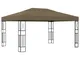 vidaXL Gazebo 3x4 m Grigio Talpa in Tessuto