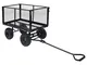 vidaXL Carrello a Mano da Giardino Nero 350 kg