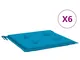 vidaXL Cuscini per Sedia 6 pz Blu 40x40x3 cm in Tessuto Oxford