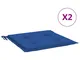 vidaXL Cuscini per Sedia 2 pz Blu Reale 40x40x3 cm in Tessuto Oxford