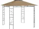 vidaXL Gazebo 3x3x2,7 m Grigio Talpa 160 g/m²