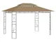 vidaXL Gazebo 4x3x2,7 m Grigio Talpa 160 g/m²