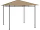 vidaXL Gazebo 3x3x2,7 m Grigio Talpa 180 g/m²