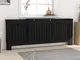 vidaXL Copertura per Radiatore Nera in MDF 205 cm