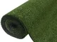 vidaXL Prato Sintetico 1,5x15 m/7-9 mm Verde