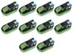 vidaXL Cinghie d'Ancoraggio a Cricchetto 10 pz 800 daN 6m Verde