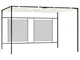 vidaXL Gazebo con Tetto Retrattile 3x4x2,3 m Crema 180 g/m²