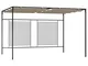 vidaXL Gazebo con Tetto Retrattile 3x4x2,3 m Grigio Talpa 180 g/m²