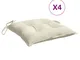 vidaXL Cuscini per Sedia 4pz Bianco Crema 40x40x7 cm in Tessuto Oxford