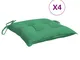 vidaXL Cuscini per Sedia 4 pz 40x40x7 cm in Tessuto Oxford Verde