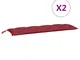 vidaXL Cuscino per Panca Rosso Vino 150 cm in Tessuto Oxford