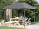 vidaXL Gazebo con Tetto ad Arco 3x3 m Antracite