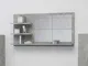vidaXL Specchio da Bagno Grigio Cemento 90x10,5x45 cm in Truciolato