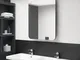 vidaXL Armadietto Bagno con Specchio e LED Nero Lucido 60x11x80 cm