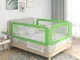 vidaXL Sponda Letto di Sicurezza per Bambini Verde 90x25 cm in Tessuto