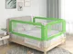 vidaXL Sponda Letto di Sicurezza per Bambini Verde 100x25 cm Tessuto