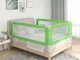 vidaXL Sponda Letto di Sicurezza per Bambini Verde 180x25 cm Tessuto