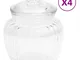 vidaXL Barattoli 4 pz 500 ml Vetro