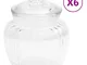 vidaXL Barattoli 6 pz 500 ml Vetro