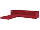 vidaXL Cuscini per Pallet e Pavimento 7 pz Rosso Borgogna in Cotone