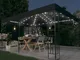 vidaXL Gazebo con Tetto Doppio e Luci LED 3x4 m Antracite