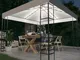 vidaXL Gazebo da Giardino con Luci a Stringa LED 3x3 m Bianco