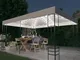 vidaXL Gazebo con Stringa di Luci LED 4x3x2,7 m Bianco