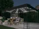 vidaXL Gazebo con Stringa di Luci LED 3x4 m Antracite