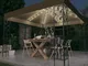 vidaXL Gazebo con Luci LED a Stringa 3x3 m Grigio Talpa