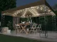 vidaXL Gazebo con Tetto Doppio e Luci LED 3x4 m Grigio Talpa