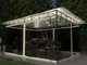 vidaXL Gazebo con Zanzariera e Luci LED 4x3x2,73 m Crema