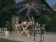 vidaXL Gazebo con Stringa di Luci LED 3x3 m Antracite