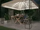 vidaXL Gazebo con Stringa di Luci LED 3x3 m in Tessuto Crema