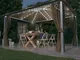 vidaXL Gazebo con Tende e Luci LED 400x300 cm Grigio Talpa Alluminio