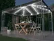 vidaXL Gazebo con Stringa di Luci LED 400x300 cm Antracite