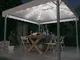 vidaXL Gazebo con Stringa di Luci LED 300x300 cm Crema in Alluminio