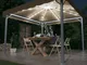 vidaXL Gazebo con Stringa di Luci LED 300x300cm Grigio Talpa Alluminio