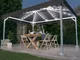 vidaXL Gazebo con Pareti e Luci LED 400x300 cm Antracite in Alluminio