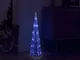 vidaXL Piramide Decorativa Cono di Luce LED Acrilico Blu 60 cm