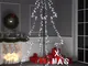 vidaXL Albero di Natale a Cono 240 LED per Interni Esterni 118x180 cm