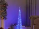 vidaXL Cono di Luce LED Decorativo Acrilico Blu 90 cm