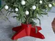 vidaXL Base per Albero di Natale Rossa 55,5x55,5x15 cm