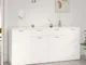vidaXL Credenza Bianca 160x36x75 cm in Truciolato