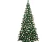 vidaXL Albero di Natale Preilluminato con Palline 240 cm Verde