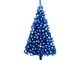 vidaXL Set Albero Natale Artificiale con LED e Palline Blu 180 cm PVC