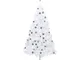 vidaXL Set Albero Natale Artificiale con LED Palline Bianco 120 cm PVC