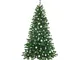 vidaXL Albero di Natale Artificiale con LED e Set Palline 150 cm Verde