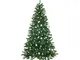 vidaXL Albero di Natale Artificiale con LED e Set Palline 180 cm Verde