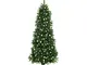 vidaXL Set Albero Natale Artificiale LED e Palline 240 cm Verde
